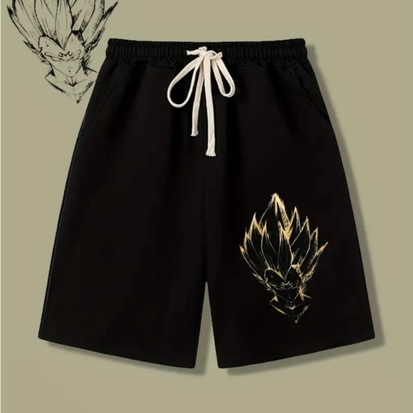 Men’s Dragon Ball Z Vegeta Drawstring Casual Shorts - Picture 1 of 7